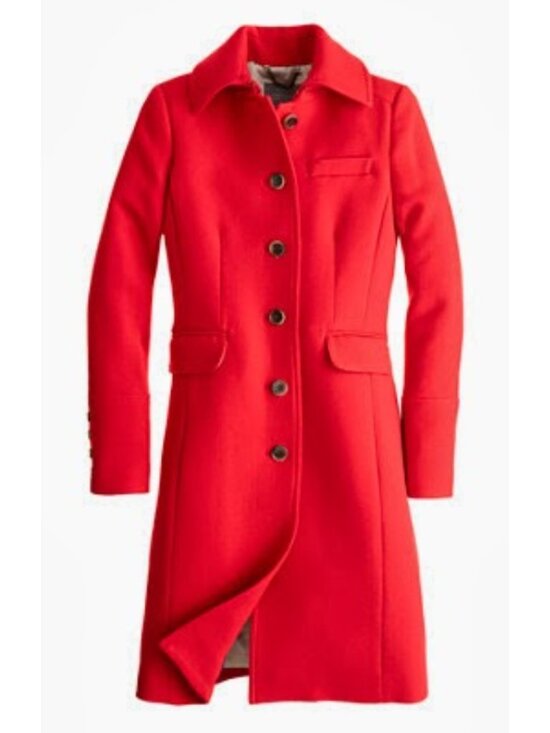 J. Crew Jackets & Blazers - NWT J.Crew Double-cloth Metro Lady Day Coat in Bright Cerise Wool Thinsulate 12T